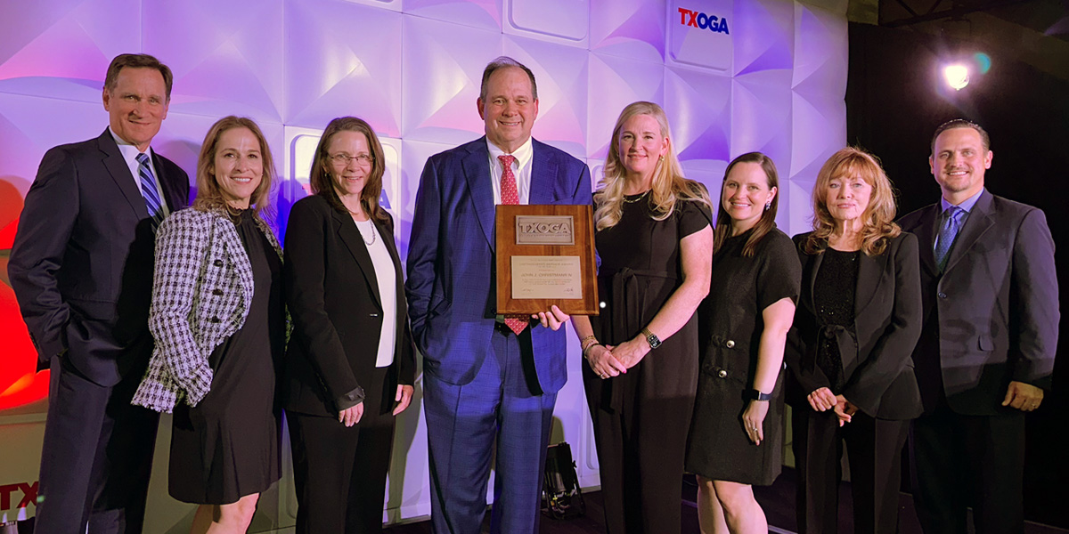 APA 168一分钟极速赛车官网 CEO John Christmann Receives TXOGA Distinguished Service Award